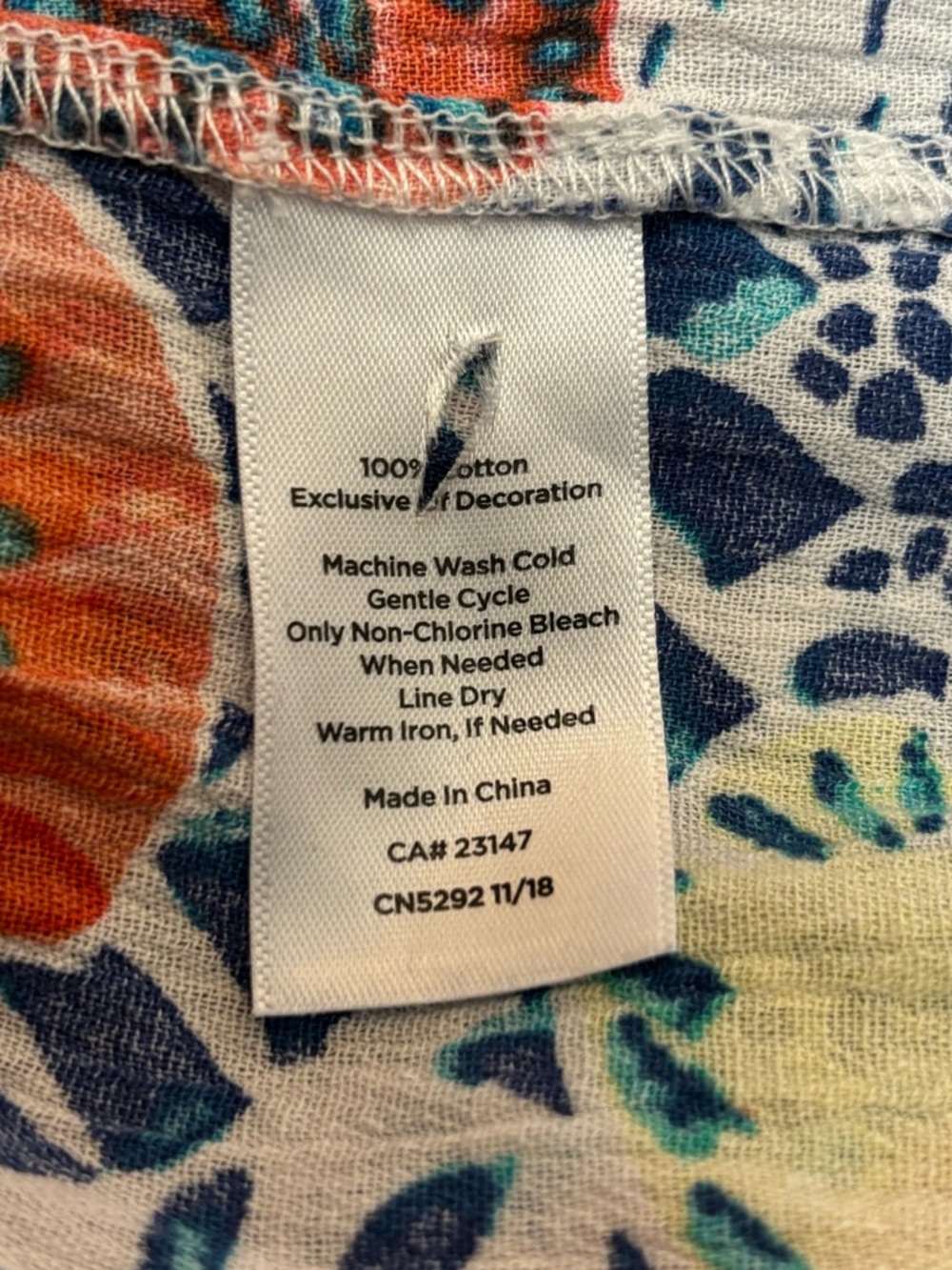 Talbots Beach Shirt Coverup XS Seahorse Button Up Cotton Nautical Coastal - Picture 11 of 16